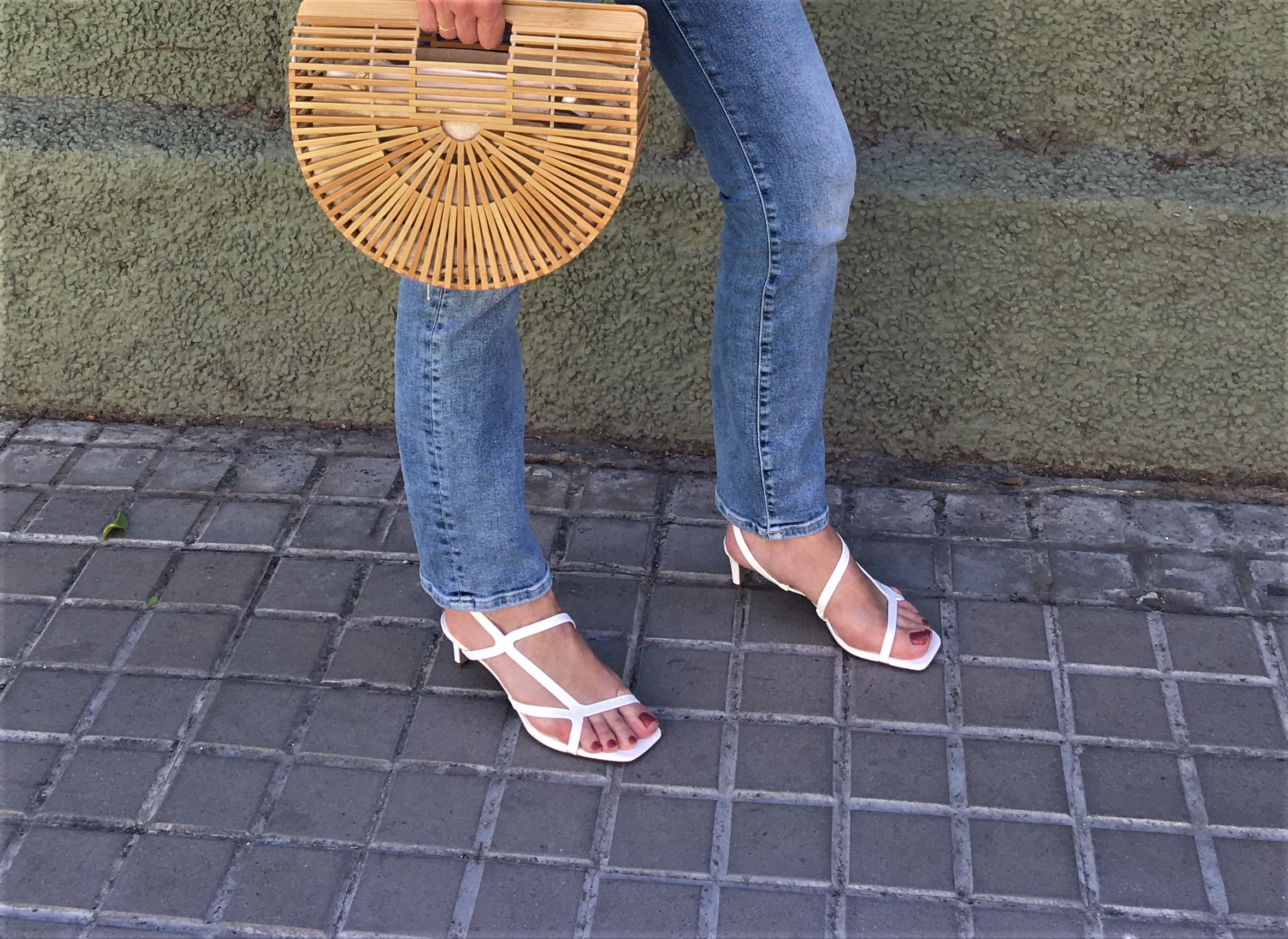 On trend: square toe sandals